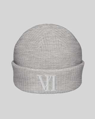 VII Fisherman Beanie Grey / White