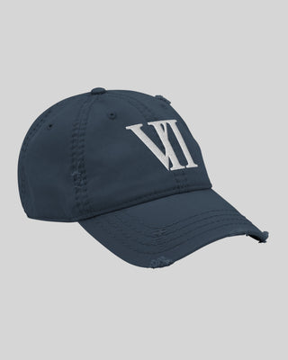 VII Distressed Cap Navy / White