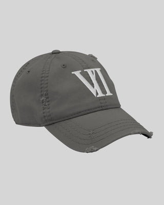 VII Distressed Cap Grey / White