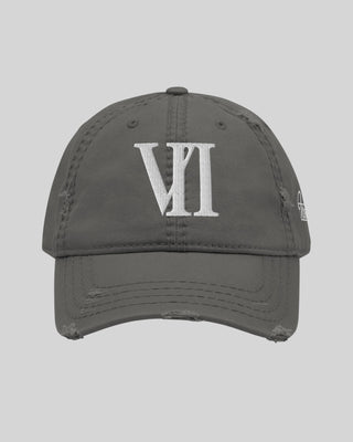 VII Distressed Cap Grey / White